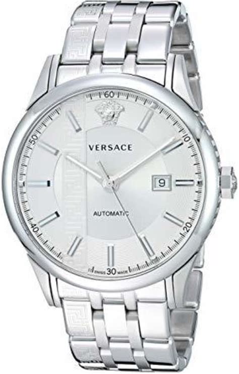 versace v18040017|Versace Aiakos Automatic Silver Dial Men's Watch V18040017.